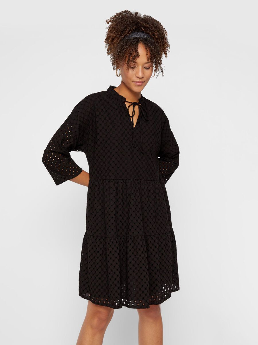 Pieces BRODERIE ANGLAISE MINI-ROBE, Black, highres - 17101890_Black_003.jpg