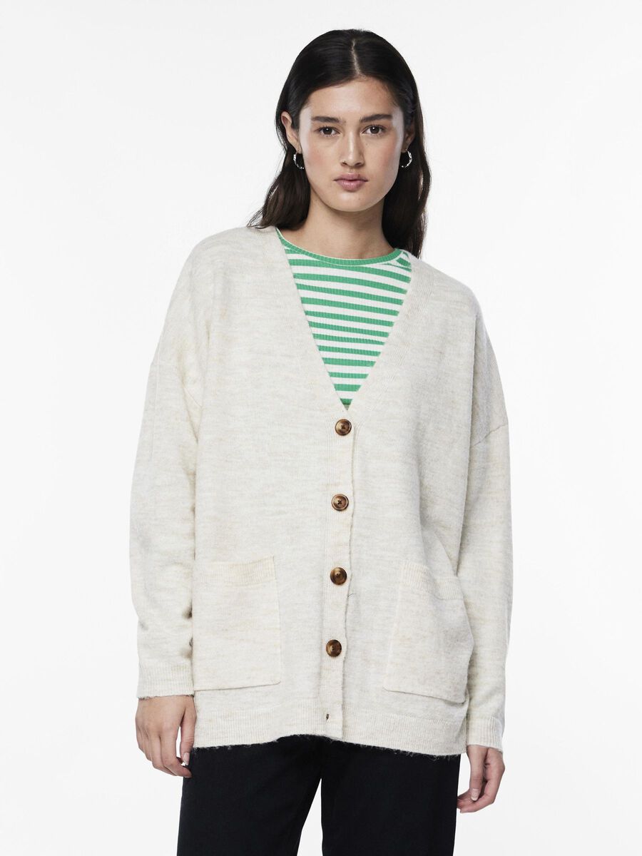 Pieces PCJULIANA KNITTED CARDIGAN, Whitecap Gray, highres - 17139790_WhitecapGray_003.jpg