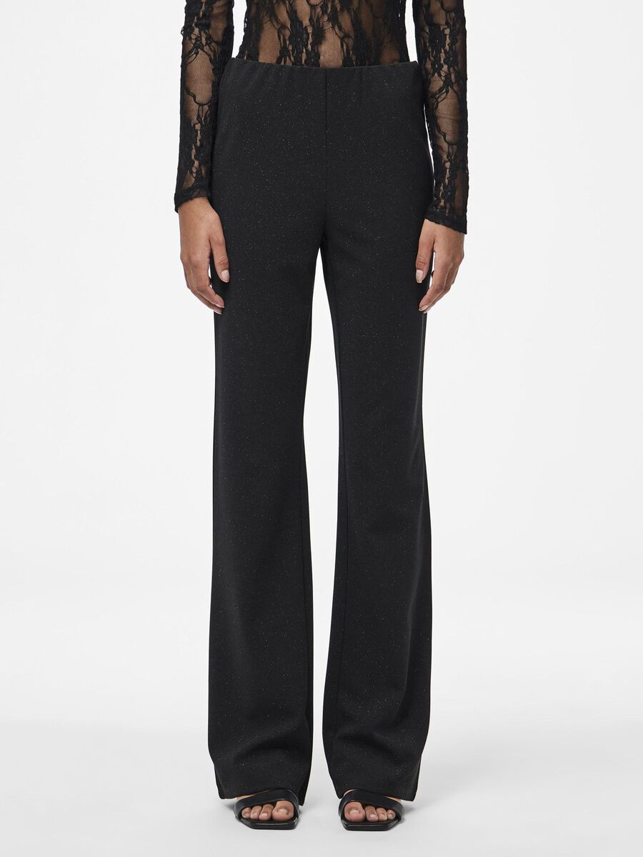 Pieces PCPAIGE FLARED TROUSERS, Black, highres - 17154225_Black_1149397_003.jpg