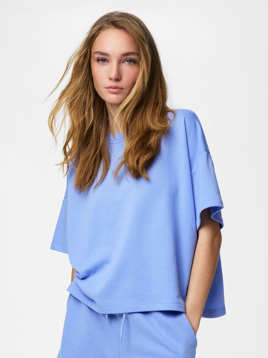 Product carousel image -  PCCHILLI OVERSIZE OBERTEIL MIT KURZEN &Auml;RMELN, Hydrangea | 1