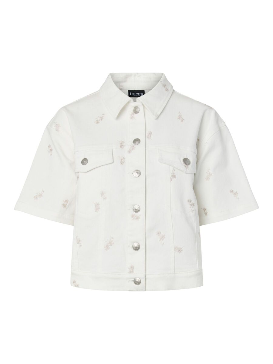 Product carousel image - PCVIOLET 2/4  DENIM SHIRT, Cloud Dancer | 1