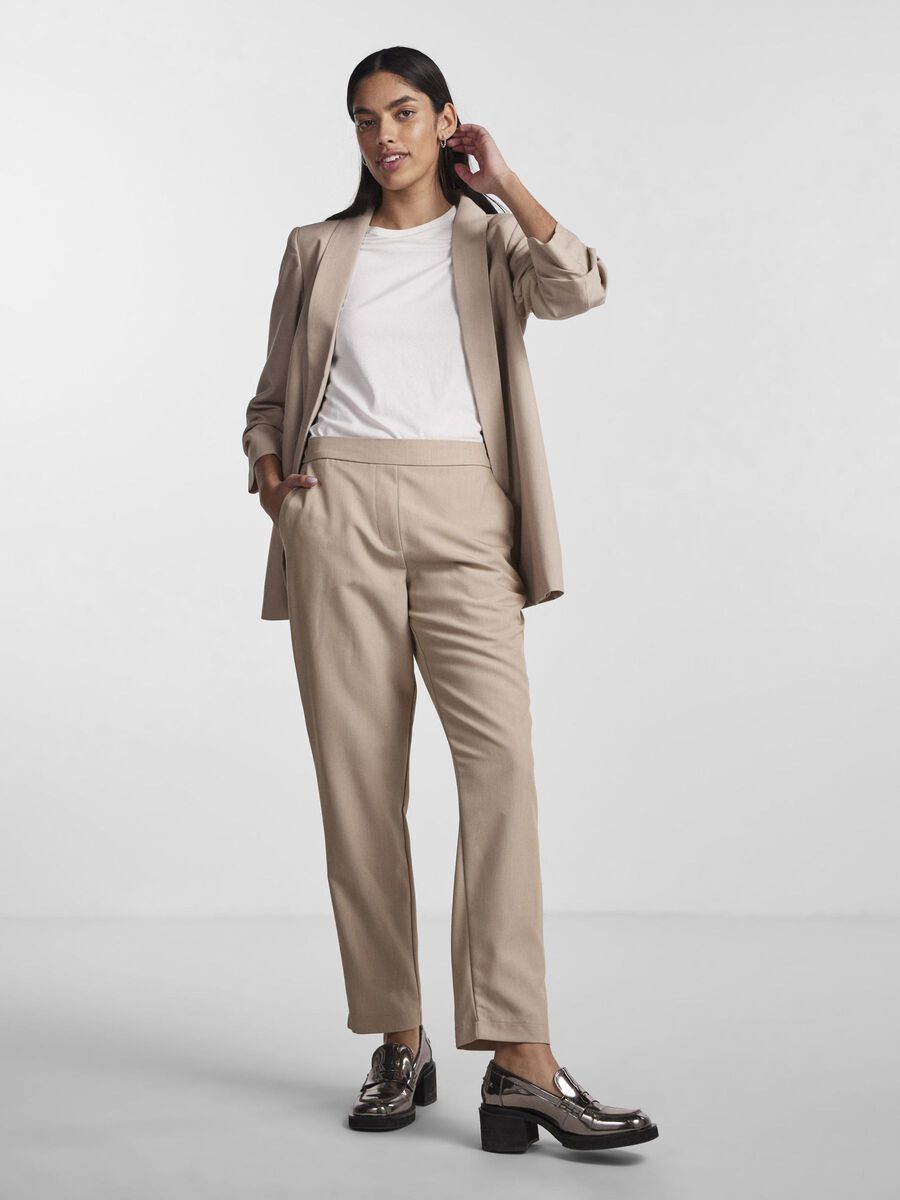 Pieces PCBOSELLA TAPERED TROUSERS, White Pepper, highres - 17138427_WhitePepper_005.jpg