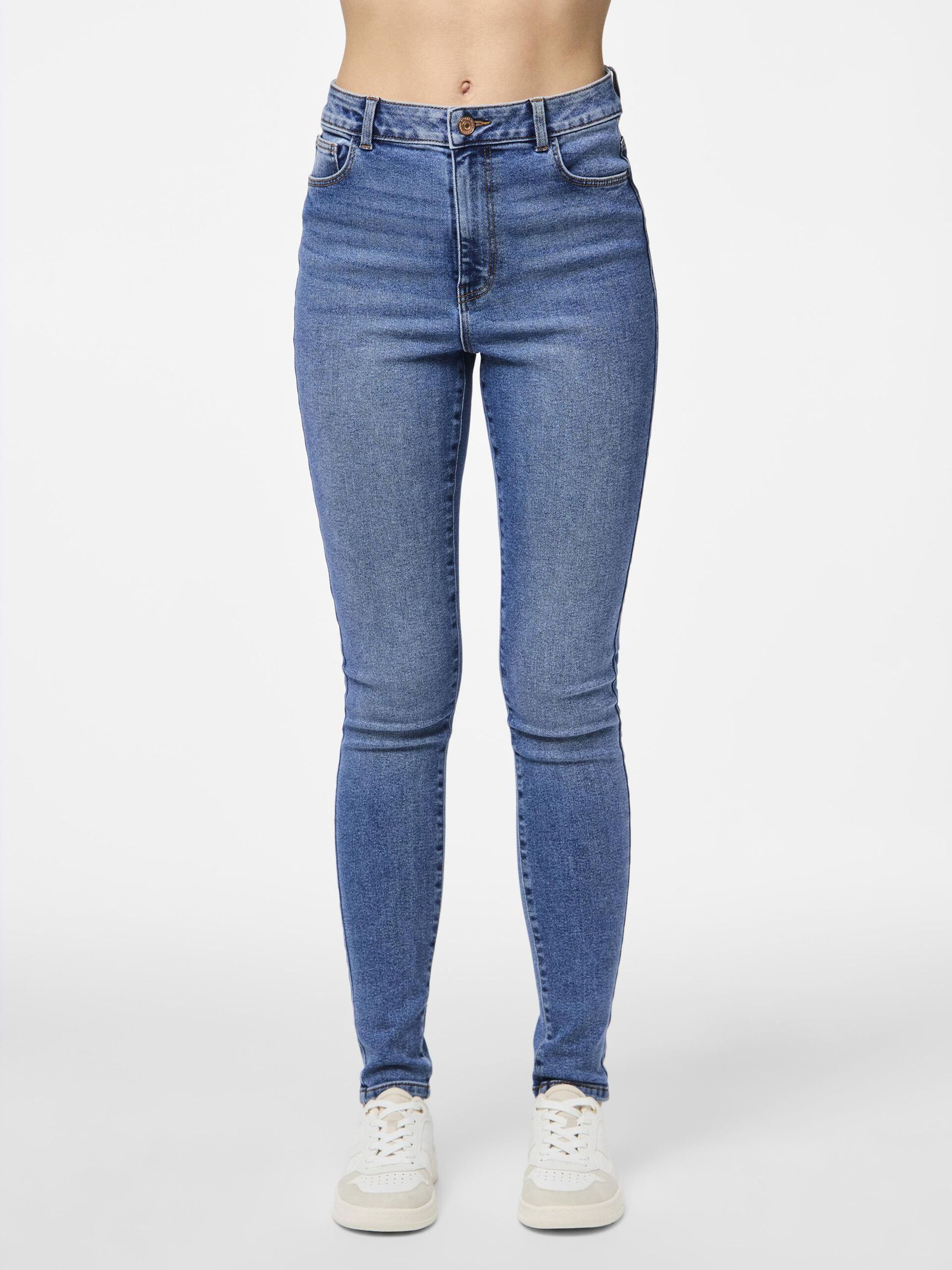 Carousel image - PCDANA HW SKINNY FIT JEANS, Medium Blue Denim | 3