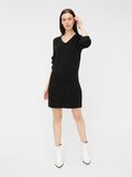 Pieces V-NECK KNIT DRESS, Black, highres - 17099342_Black_005.jpg