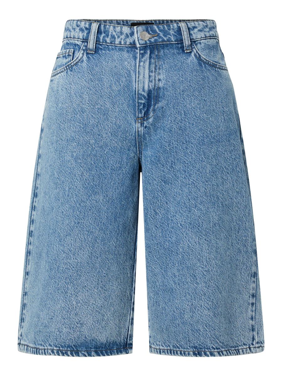 Pieces PCSKY MW JEANSSHORTS, Medium Blue Denim, highres - 17161960_MediumBlueDenim_001.jpg