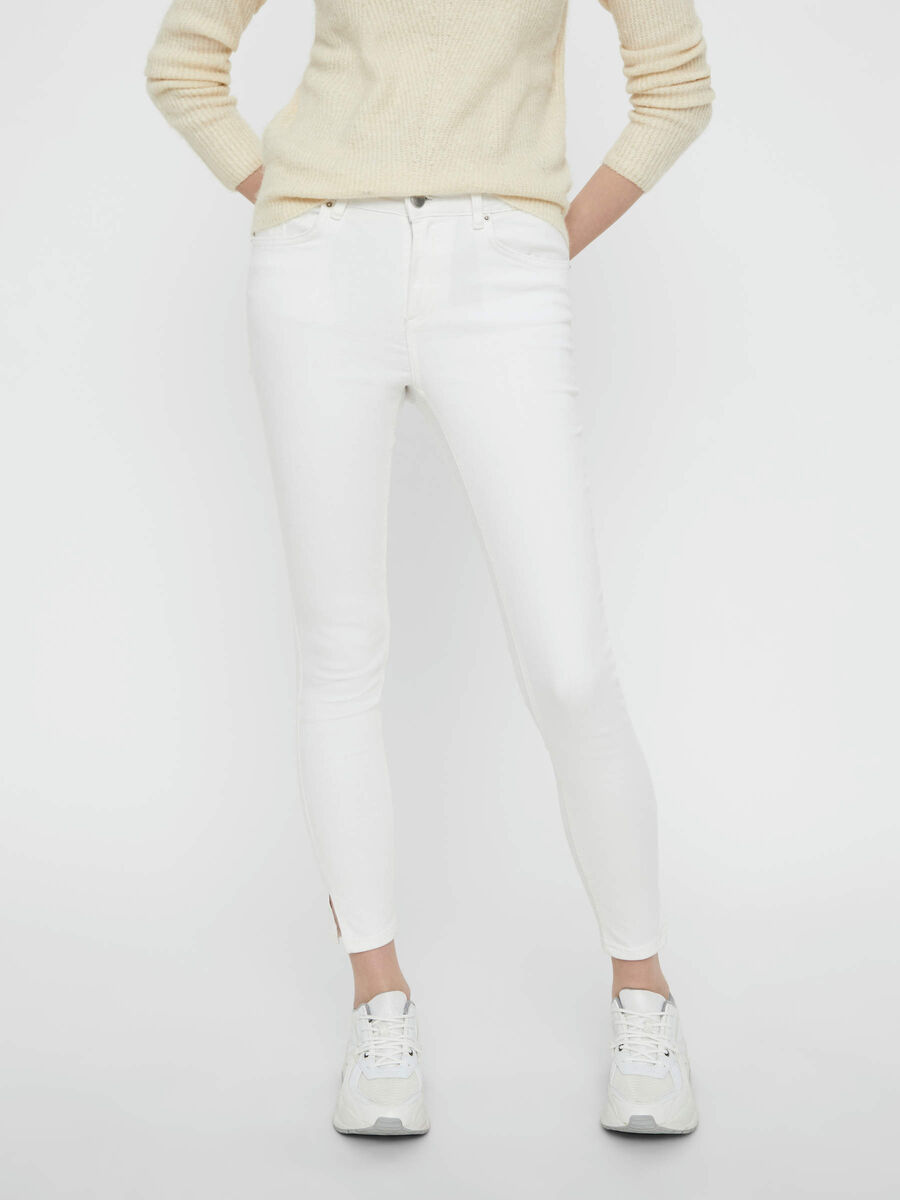 Pieces NORMALHÖGA SKINNY FIT-JEANS, Bright White, highres - 17095888_BrightWhite_003.jpg