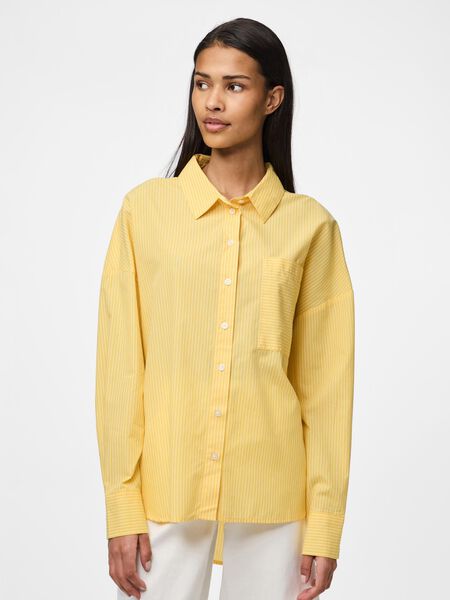 Pieces PCFELINE  STRIPED SHIRT, Sunset Gold, highres - 17158469_SunsetGold_1208390_003.jpg