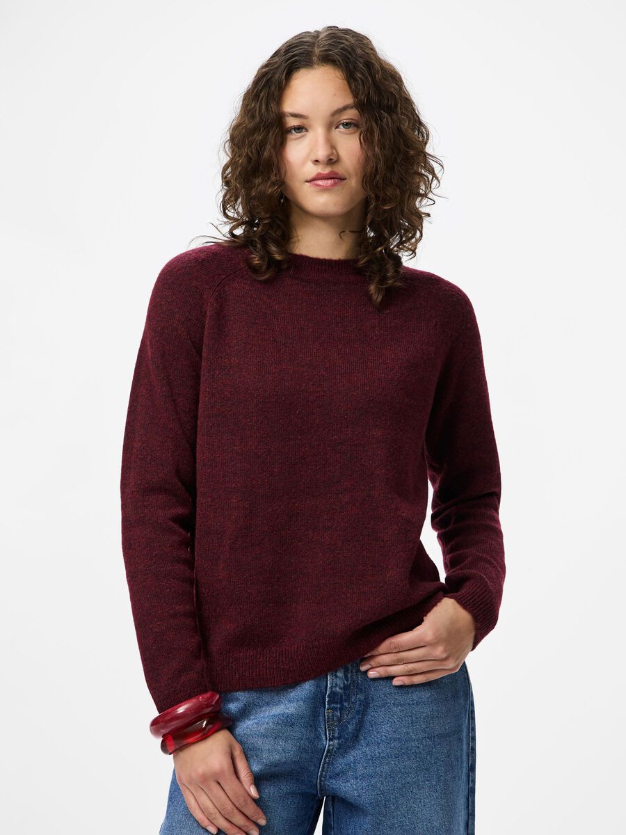 Product carousel image - PCJULIANA KNITTED PULLOVER, Tawny Port | 1