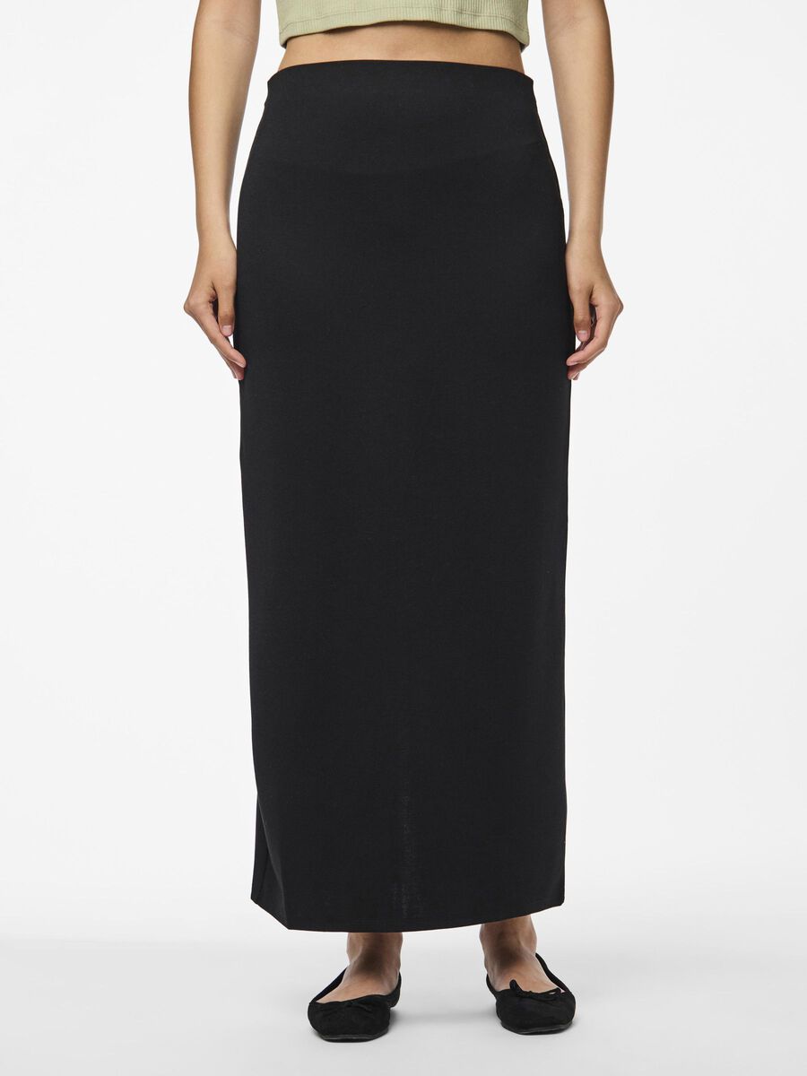 Pieces PCNAYA MAXI SKIRT, Black, highres - 17151141_Black_003.jpg