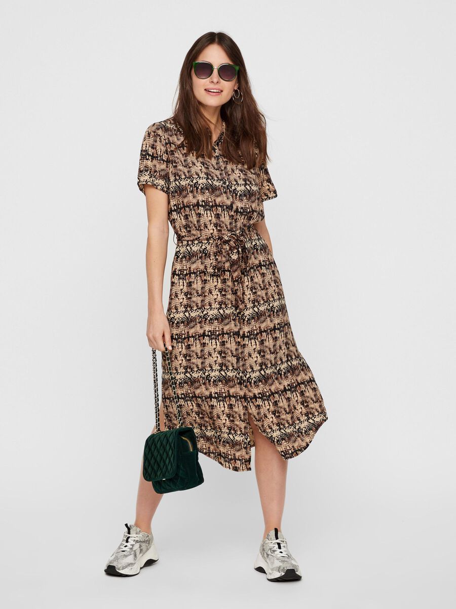 Carousel image - MIDI-LENGTH SHIRT DRESS, Almond Milk | 3