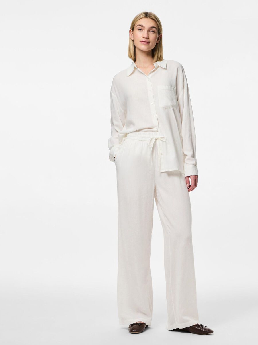 Pieces PCPIA WIDE LEG BROEK, Bright White, highres - 17149314_BrightWhite_005.jpg