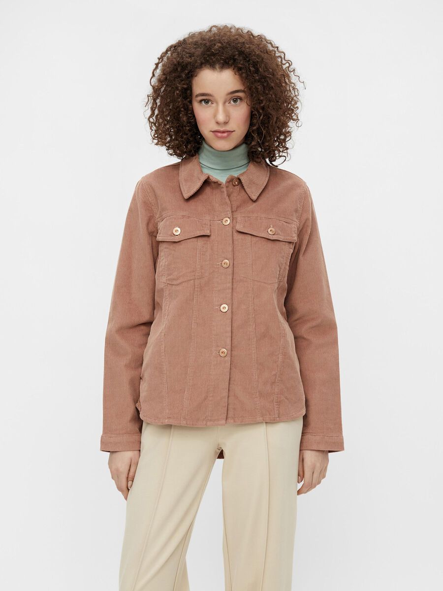 Pieces CORDUROY JACKET, Warm Taupe, highres - 17110639_WarmTaupe_003.jpg