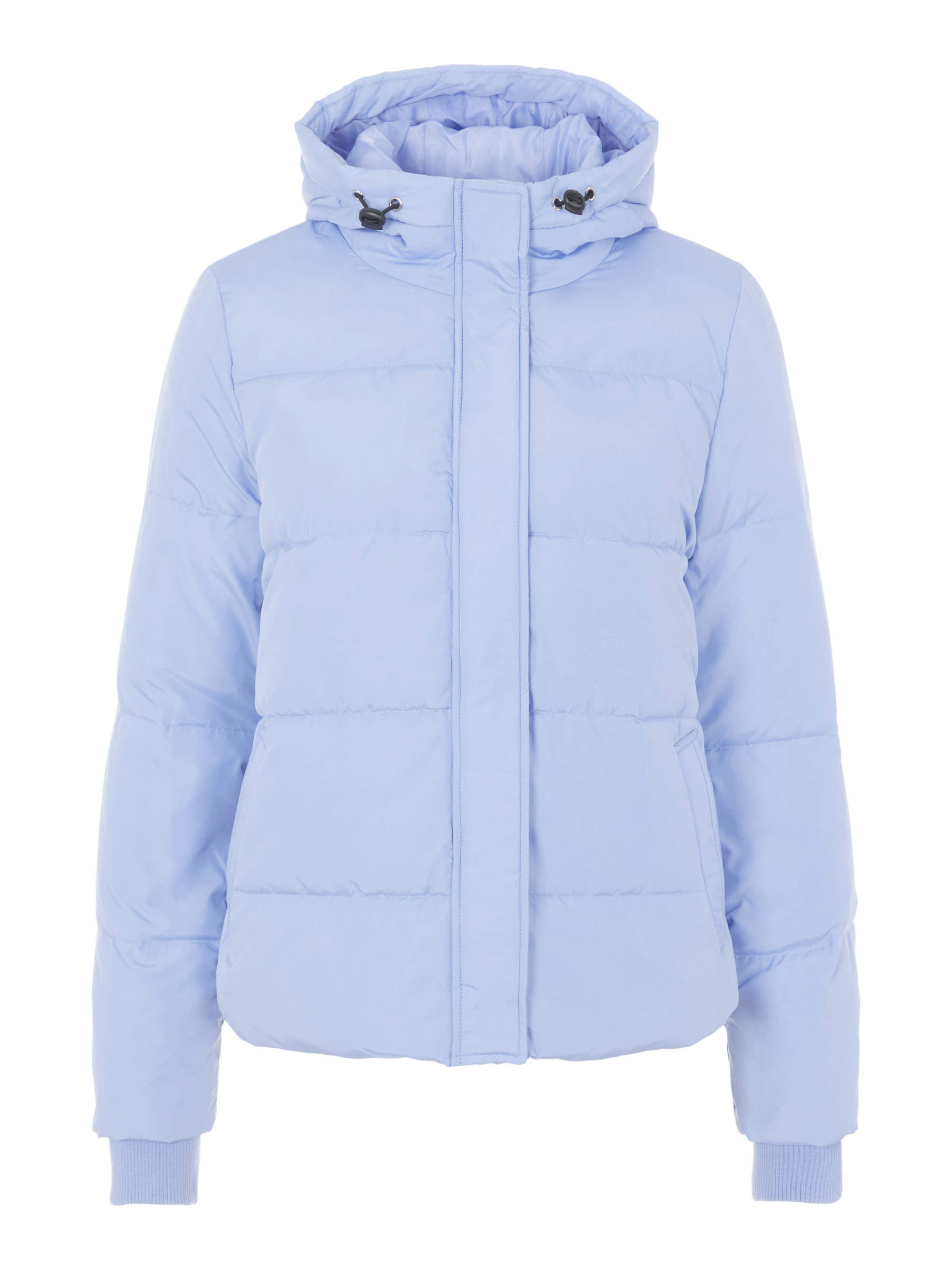 pale blue puffer jacket
