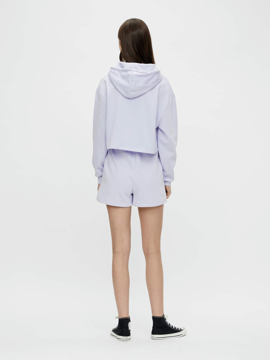 Pieces CROPPED HOODIE, Purple Heather, highres - 17118501_PurpleHeather_004.jpg