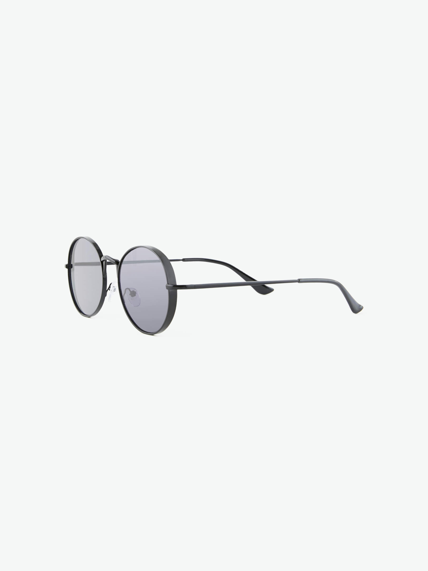 black tinted round sunglasses
