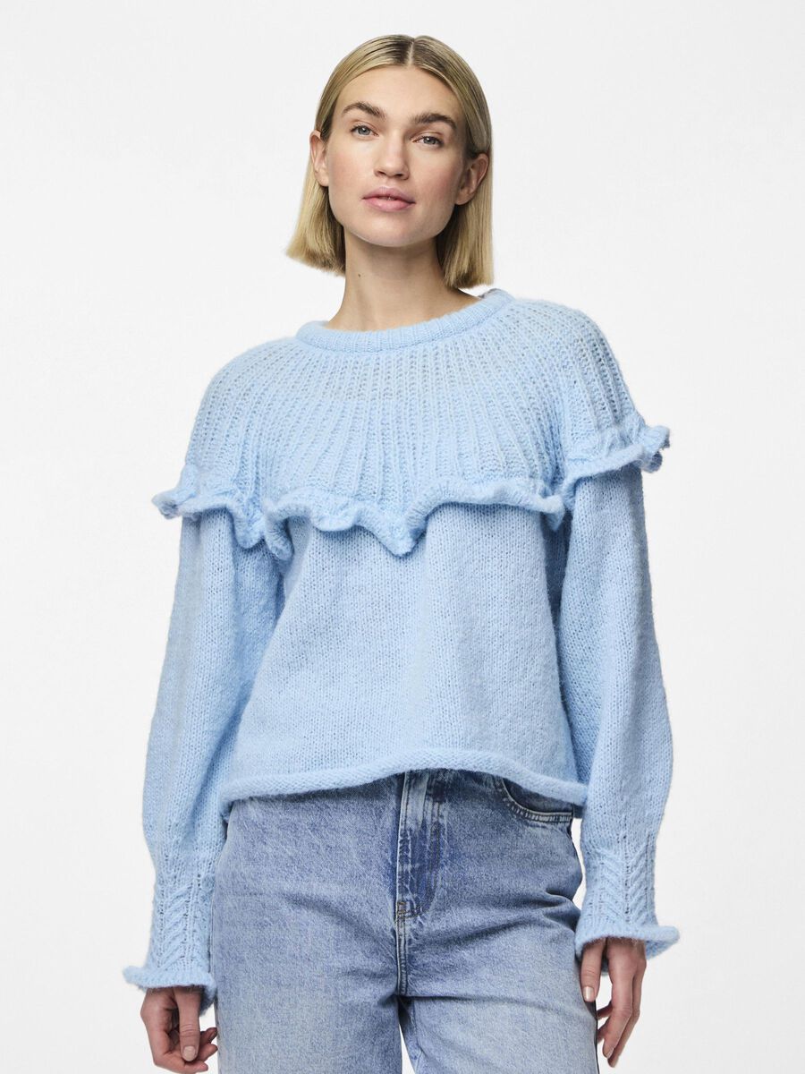 Pieces PCRIKKA  KNITTED JUMPER, Airy Blue, highres - 17154251_AiryBlue_003.jpg