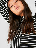 Pieces STRIPED HIGH NECK BLOUSE, Black, highres - 17093927_Black_663053_008.jpg