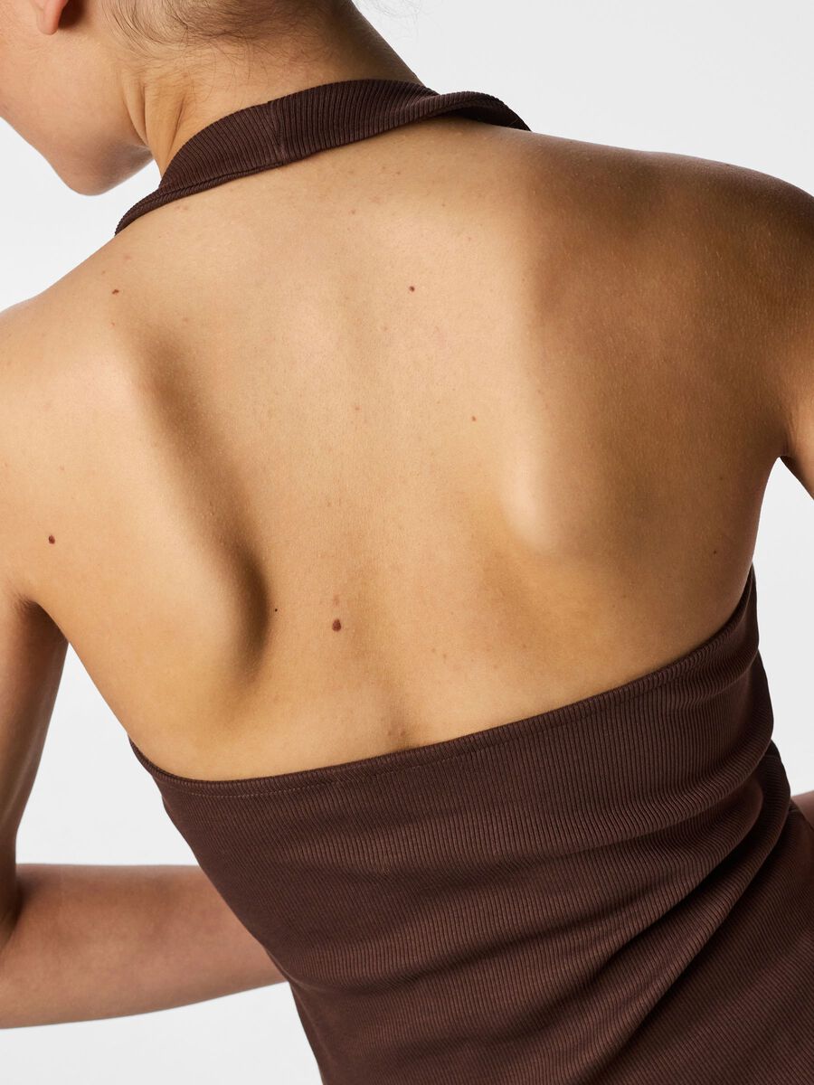 Carousel image - PCMAY  HALTERNECK TOP, Chicory Coffee | 4