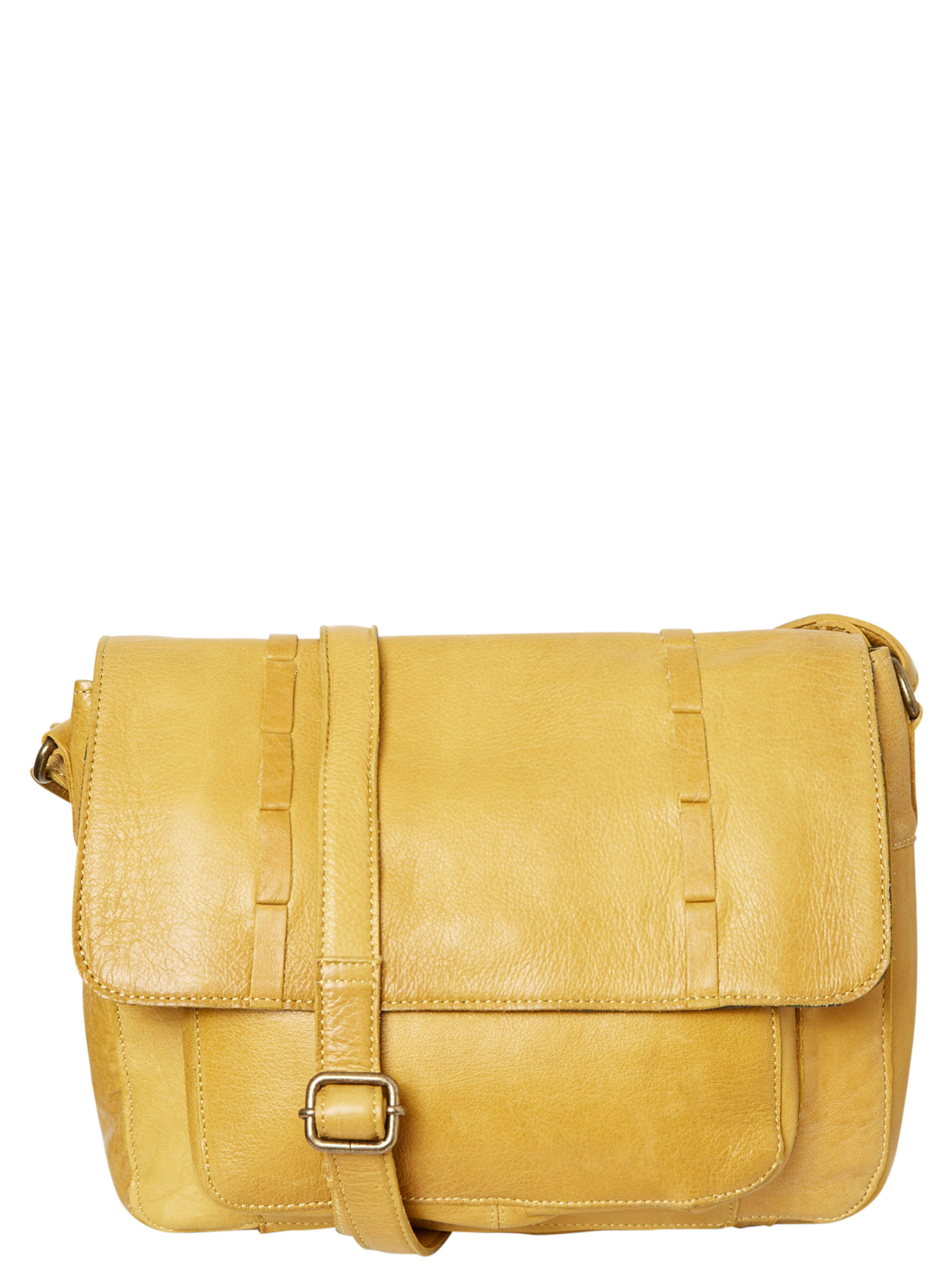 Large leather crossbody bag Pieces