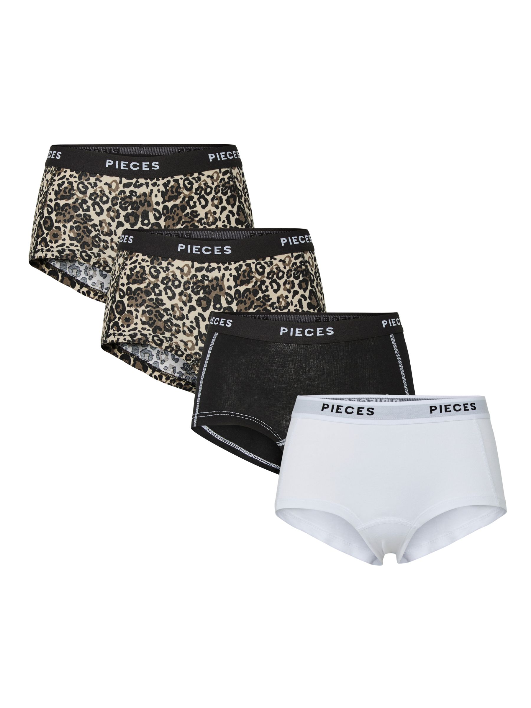 PCLOGO 4-PACK BOXER SHORTS | Grey | PIECES® Finland