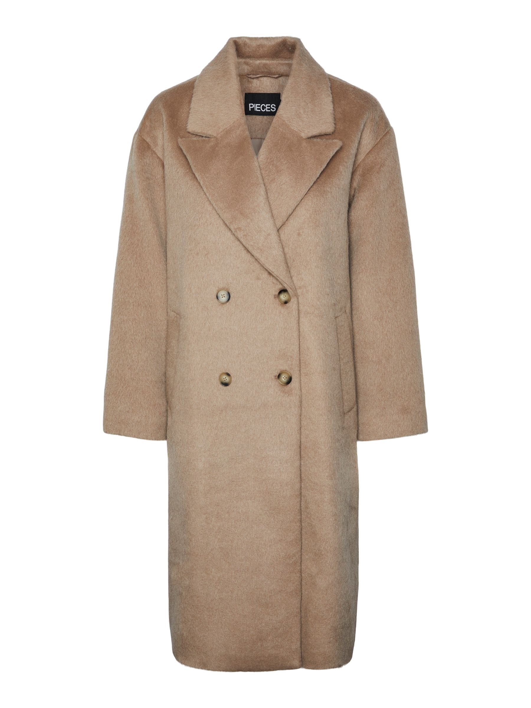 PCJULIETTE WOOL BLEND COAT | Brown | PIECES® Austria