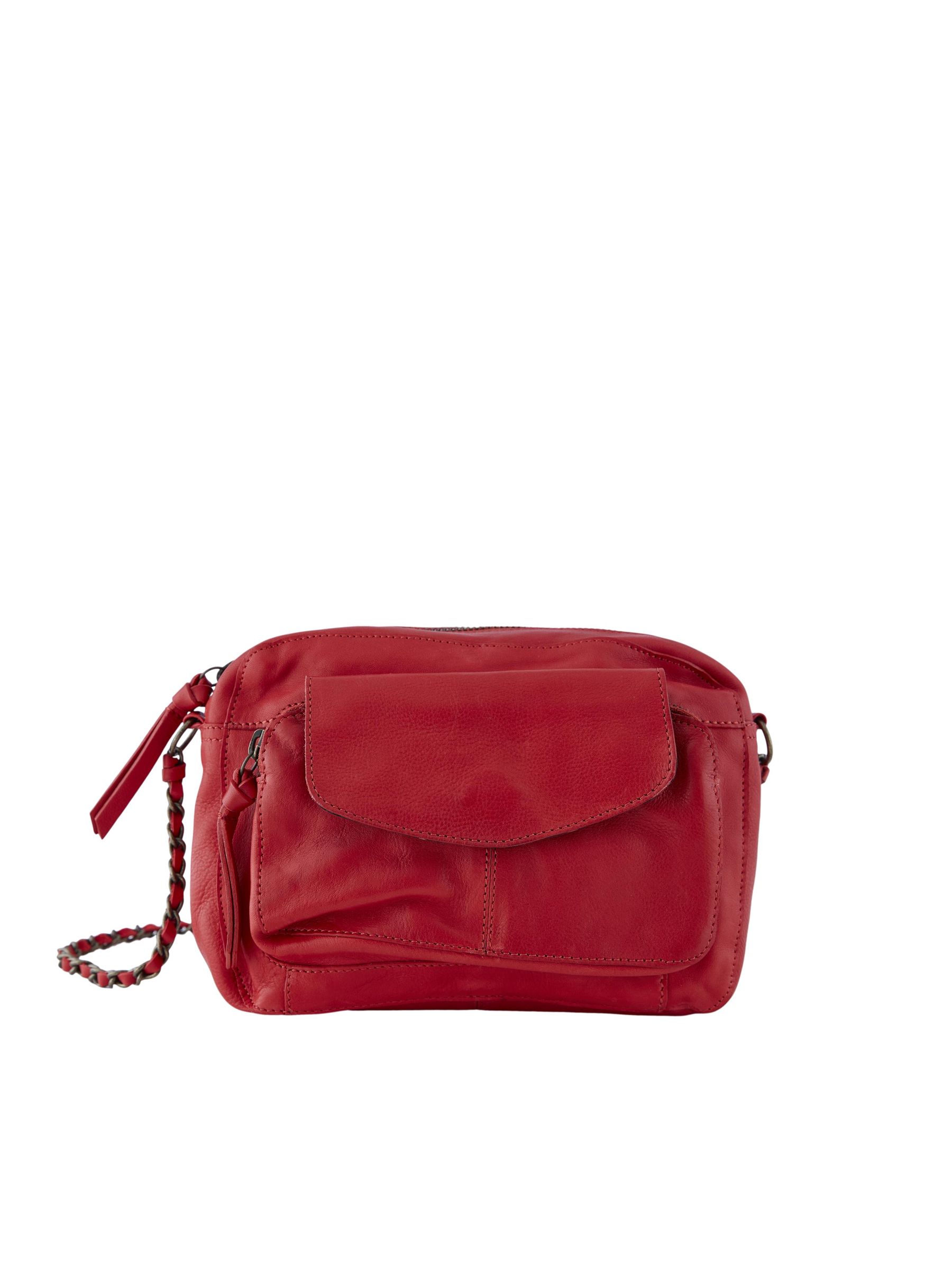 red leather bum bag