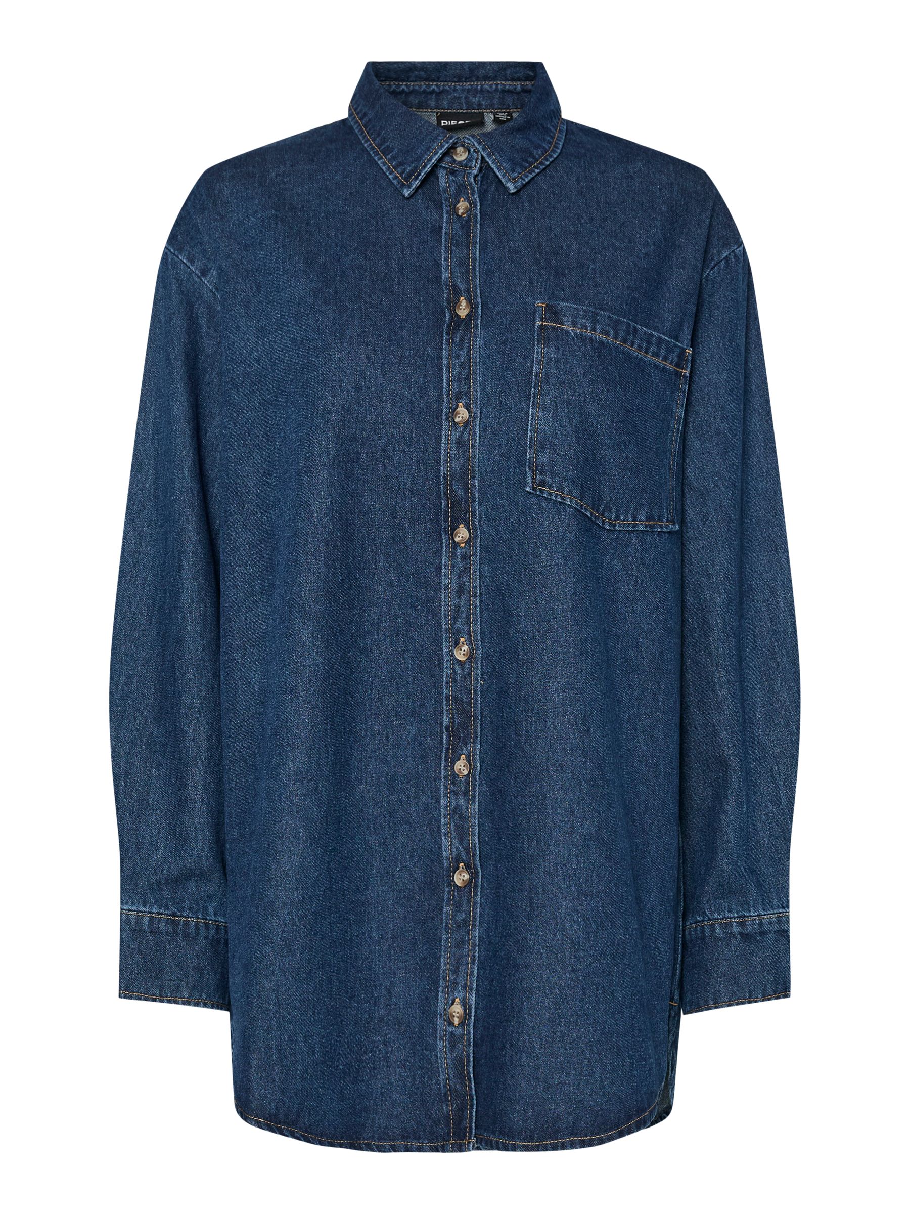 PCMAISIE DENIM SHIRT | Blue | PIECES® France