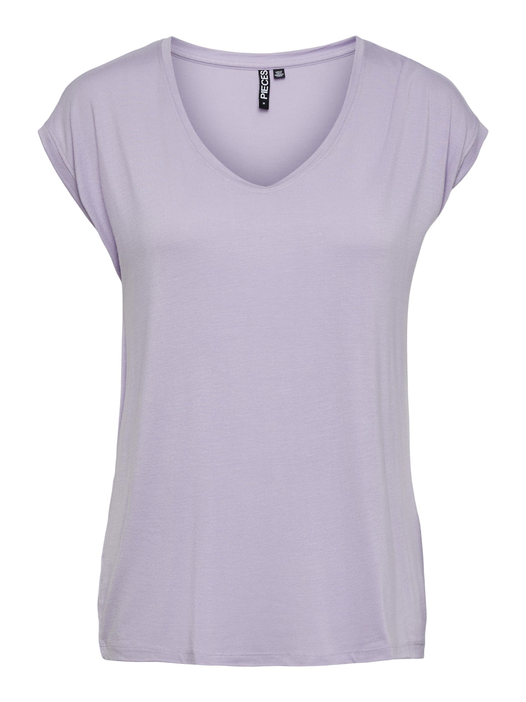 PIECES T-shirt Donna Pcbillo New Tee Noos - Maglia A Righe Mare Con Scollo A V - Vestibilità Loose