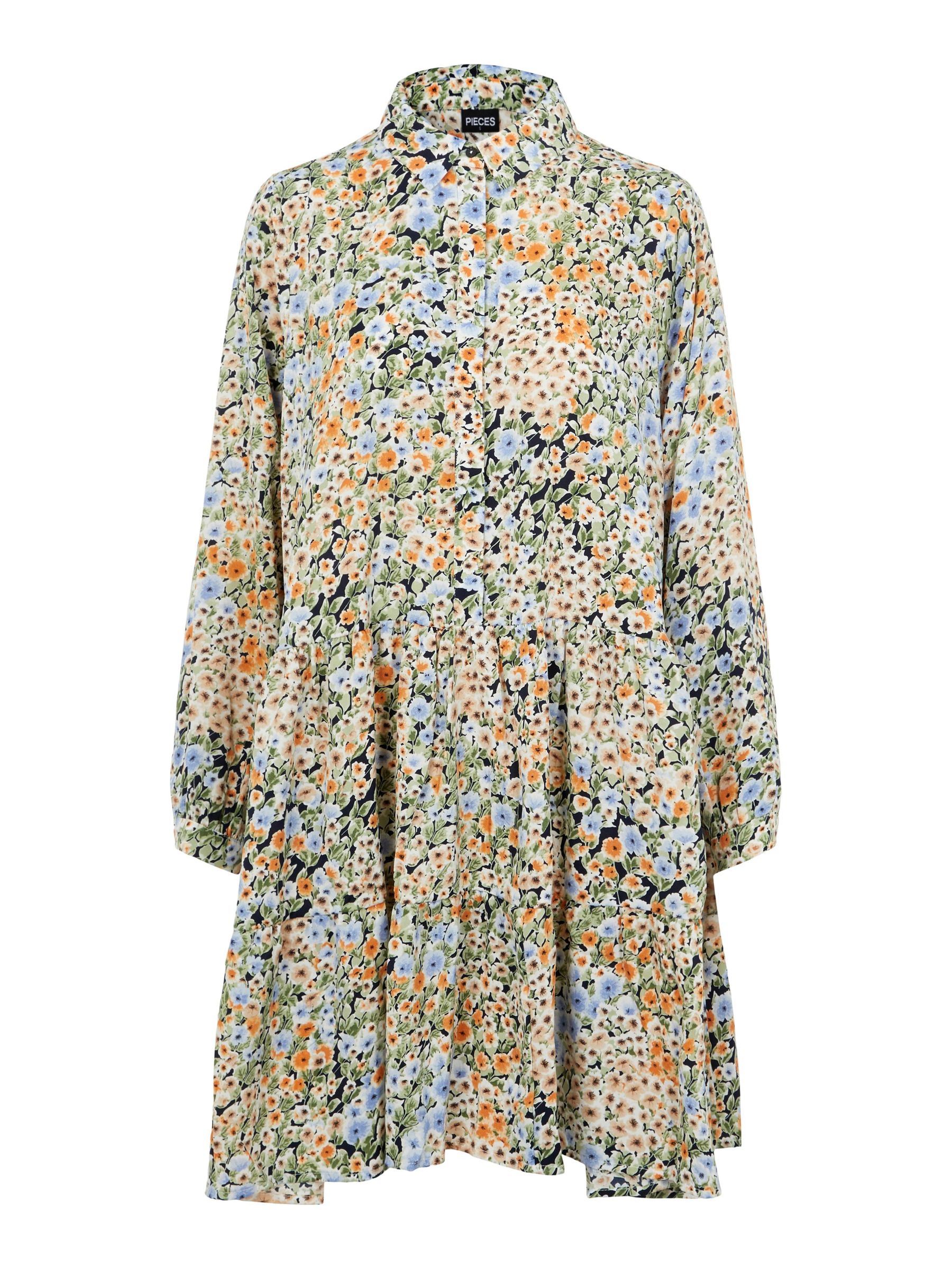 Pieces hot sale bloemen jurk