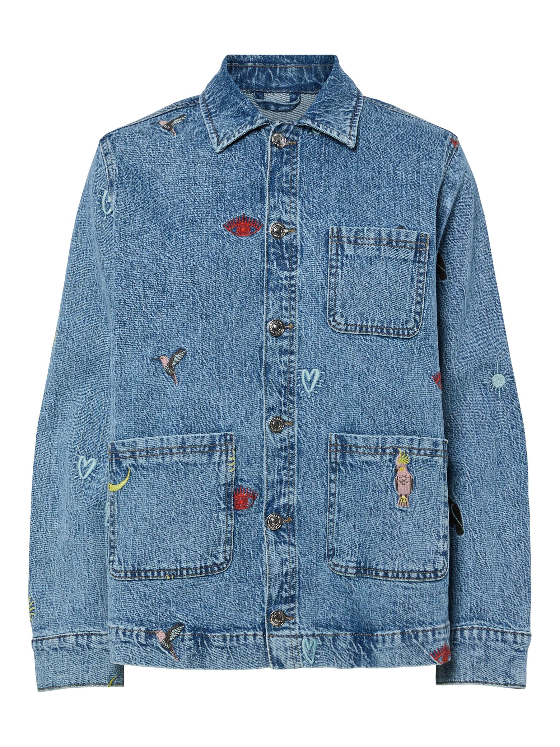 Signature 8 Distressed Denim Shacket - Women's Coats & Jackets in Denim