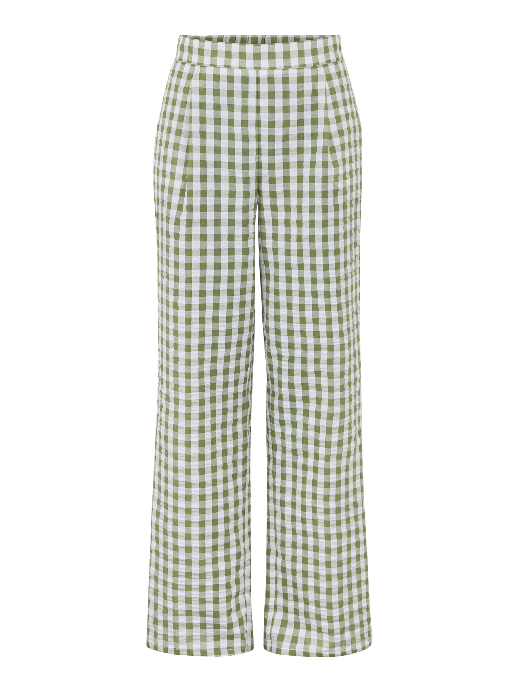 Checked petite trousers