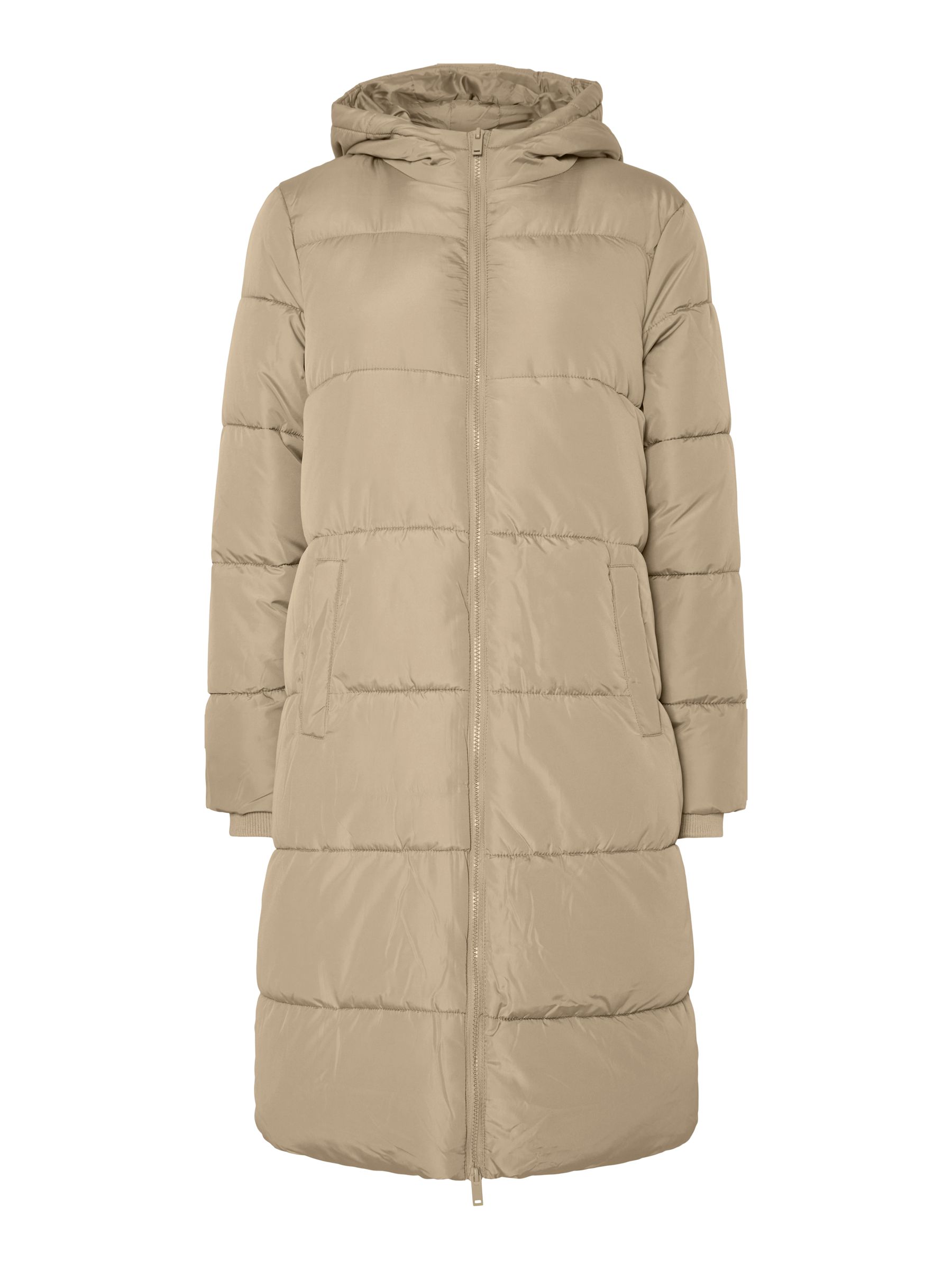 LONGLINE WATTIERTE JACKE | Braun | PIECES® Deutschland