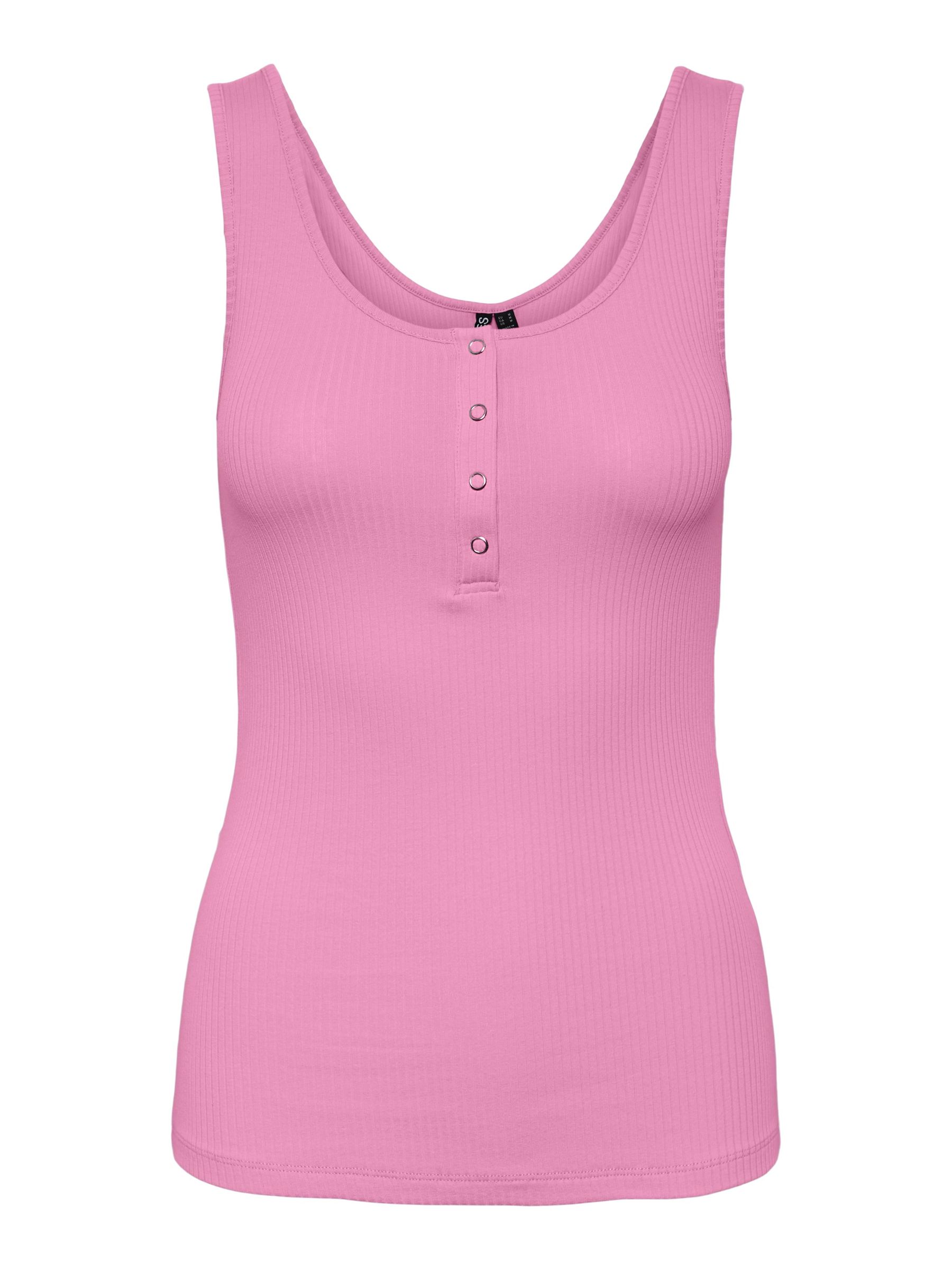 Compton Top Pink RIBBED COTTON TOP | Pieces®