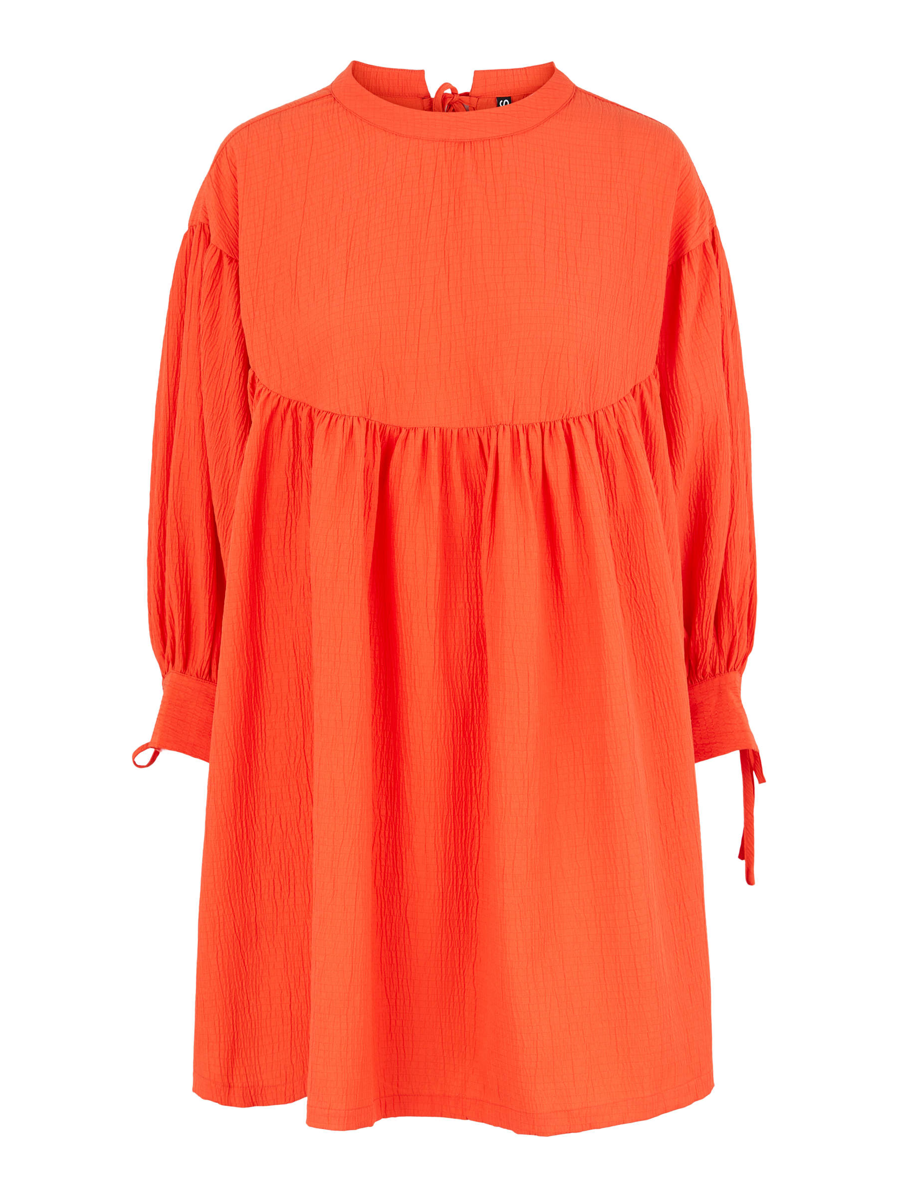 Orange PCSILLE TIE DETAILED MINI DRESS | Pieces®