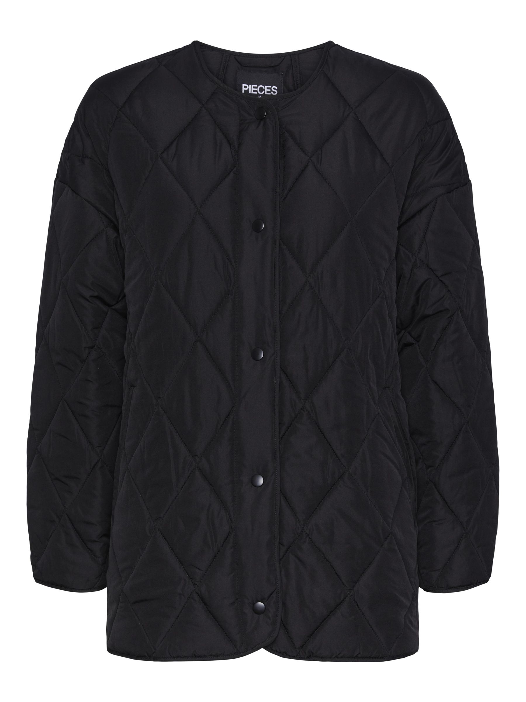 QUILTED PAREL BLACK JACKET main image 0