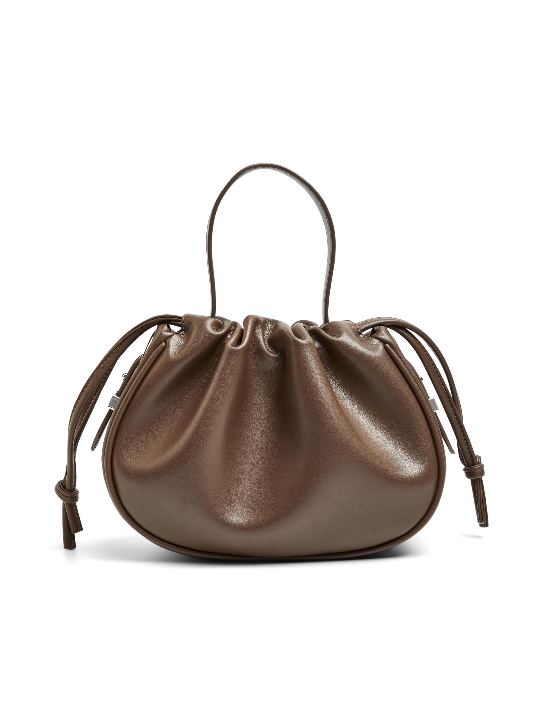 Braun Tasche Pieces Shopper Bag Pieces Handtasche Leder KLEINE